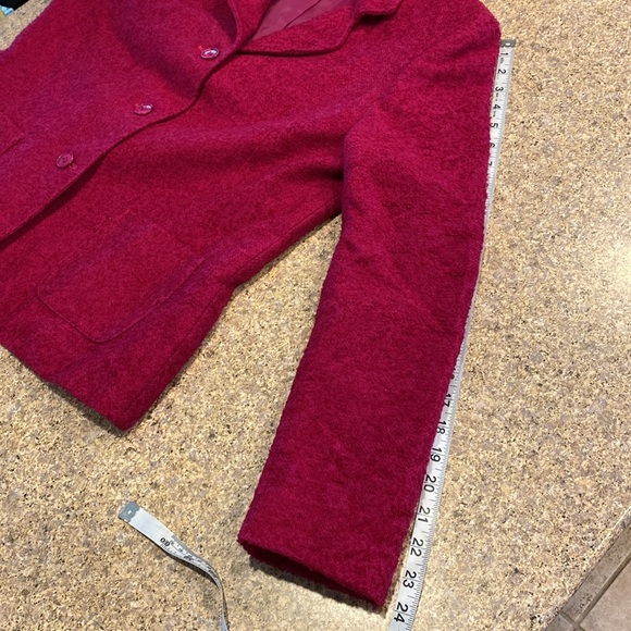 Jennifer & Grace Fuchsia Raspberry Pink Wool Blend Blazer 10 Lined - Picture 8 of 17